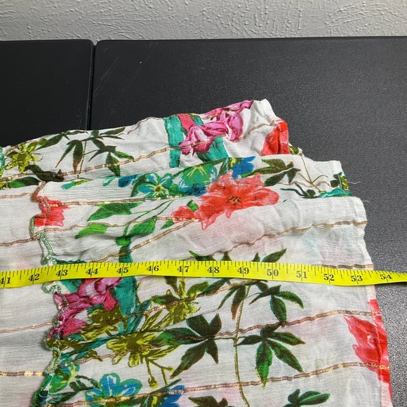 ME 2 Magic Maxi Dress Sz S Romantic Anthropologie White Gold‎ Floral Gypsy Boho - Picture 13 of 14